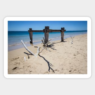 The old Cattle Jetty, Observation Point, Point Nepean, Portsea, Mornington Peninsula, Victoria, Australia. Sticker